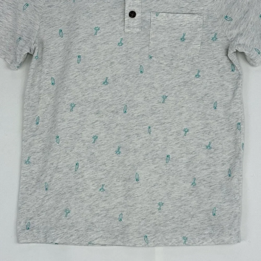 Carter's Big Polo Shirt Boys Size 8/8A Short Sleeve Grey